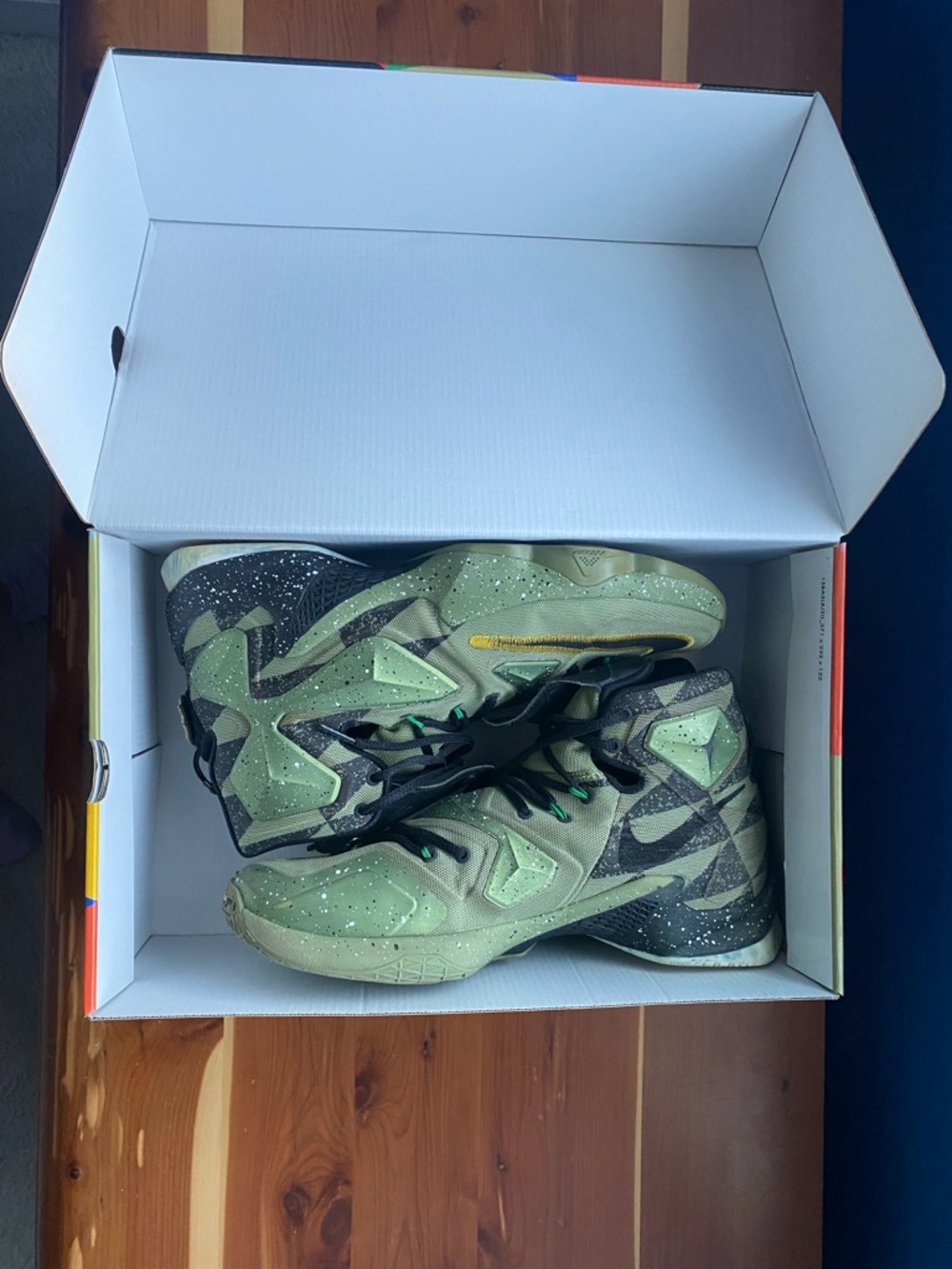 Nike Black Multicolor LeBron XIII AS Shoe Box Label - Picture 3 of 4